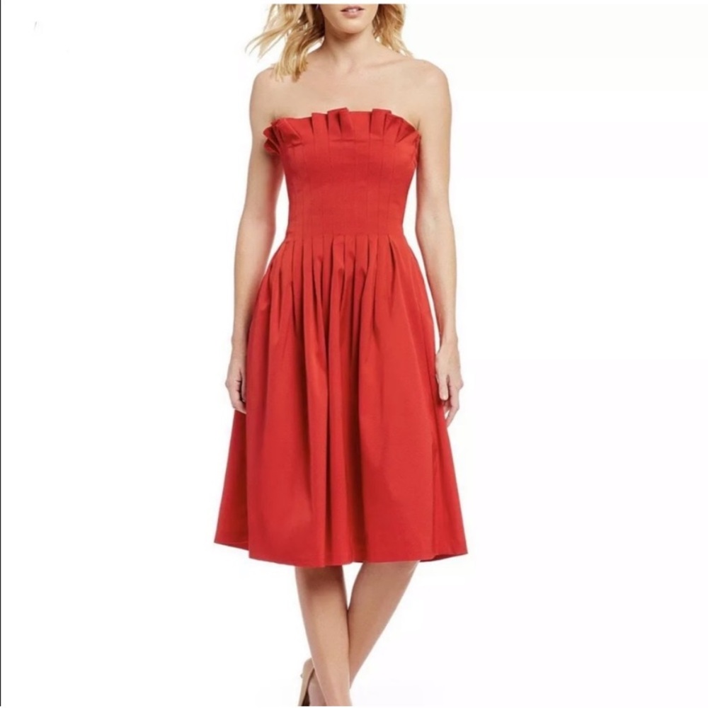 Antonio Melani Red Strapless Dress - Size 6